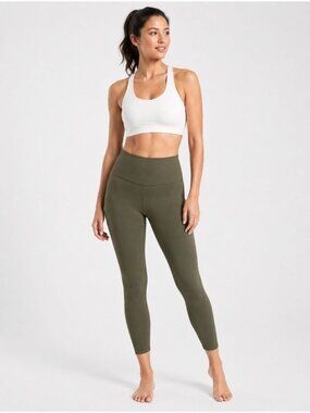 Athleta 2X Leggings Elation Train Tight Green Gray Mountain Olive Gym Yoga 7/8